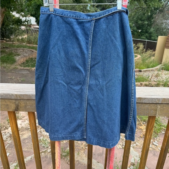 Vintage denim wrap skirt - Picture 3 of 5